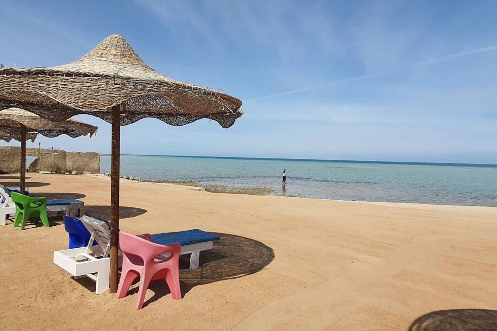 Casablanca Beach Direct Sea View Tow Bedroom Apartment Hurgada Dış mekan fotoğraf