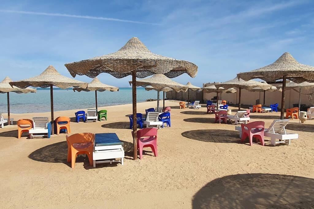 Casablanca Beach Direct Sea View Tow Bedroom Apartment Hurgada Dış mekan fotoğraf